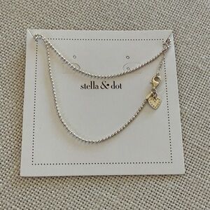 Stella & Dot Silver Ball Chain Neckace